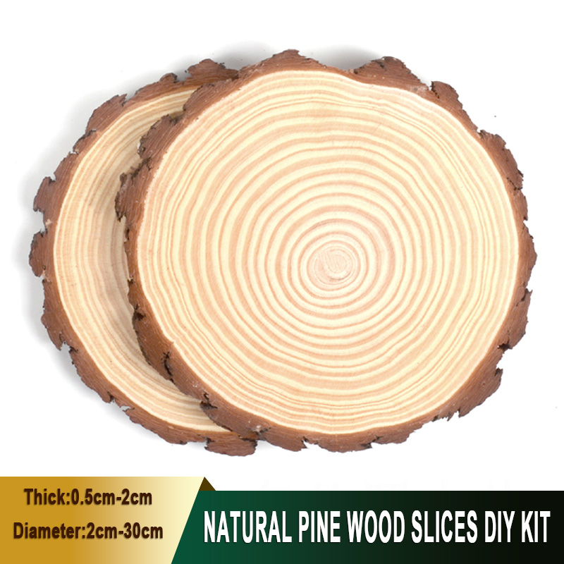 Art Craft Tree - Tranches de bois de pin naturel,