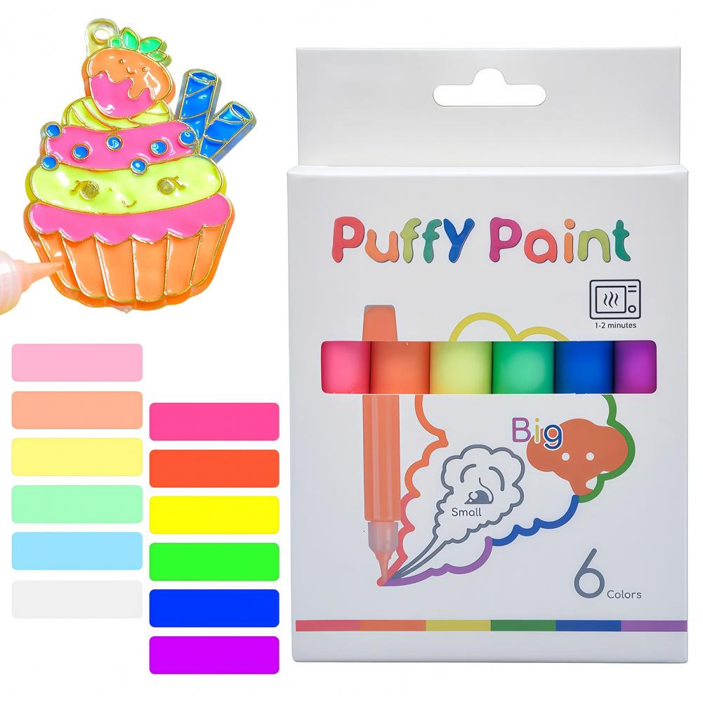 Craft And Art Difference - Stylos à effet popcorn 6 couleurs,