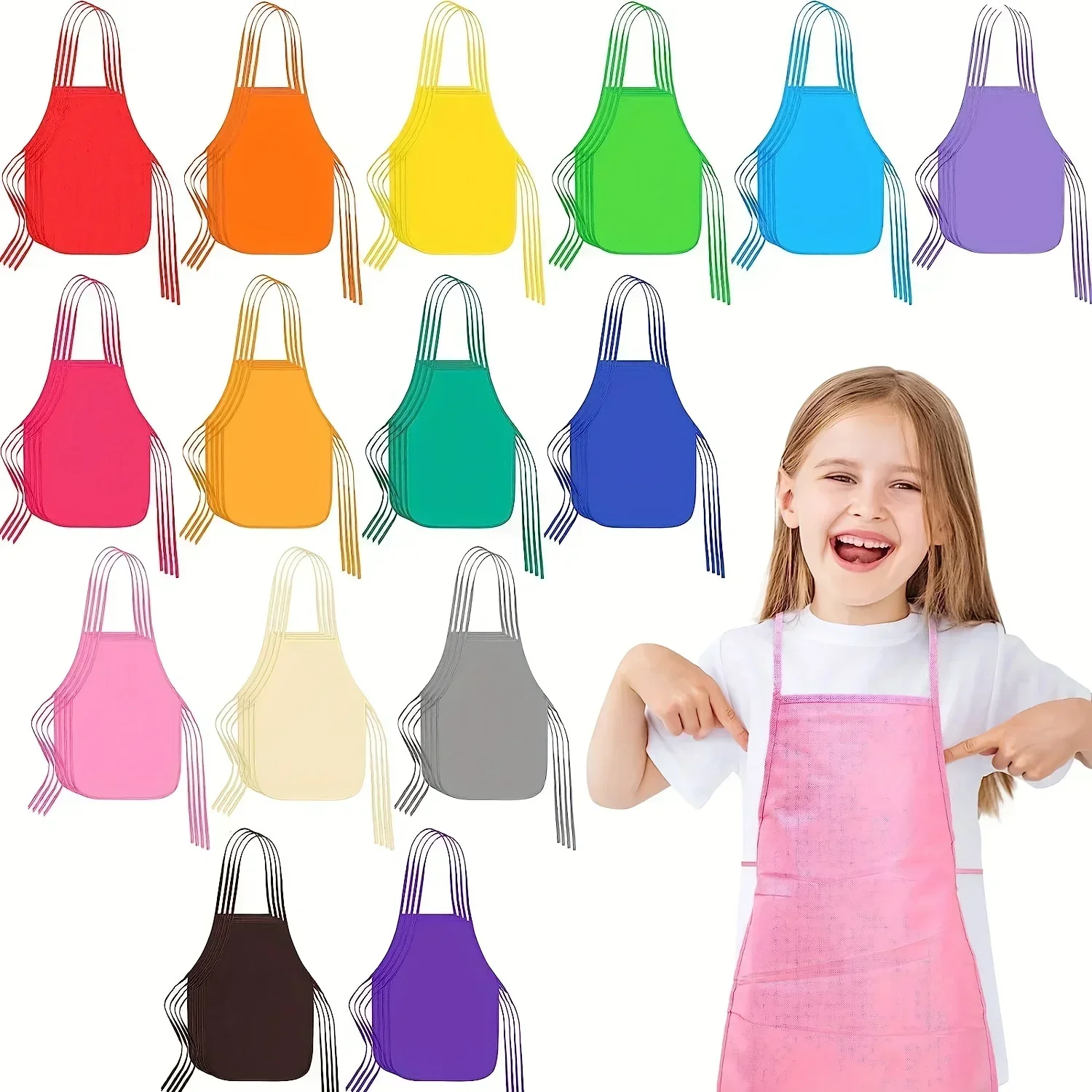 Art Craft Class - 30 pièces enfants Non-tissé tablier classe