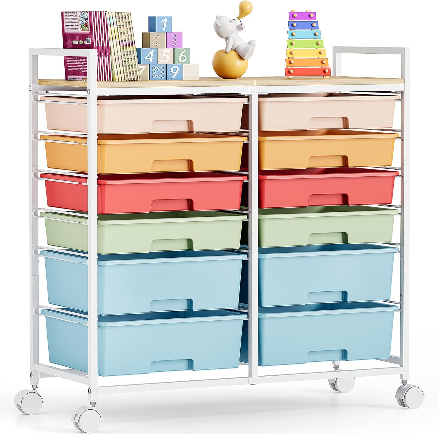 Art Craft Rainbow - Chariot de rangement à roulettes avec