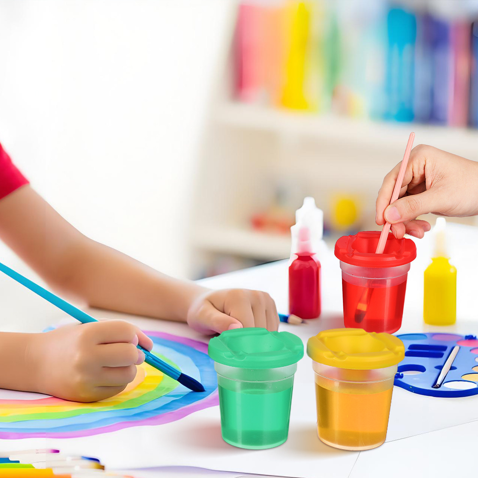 Art Craft Class - Lot de 4 seaux rotatifs pour