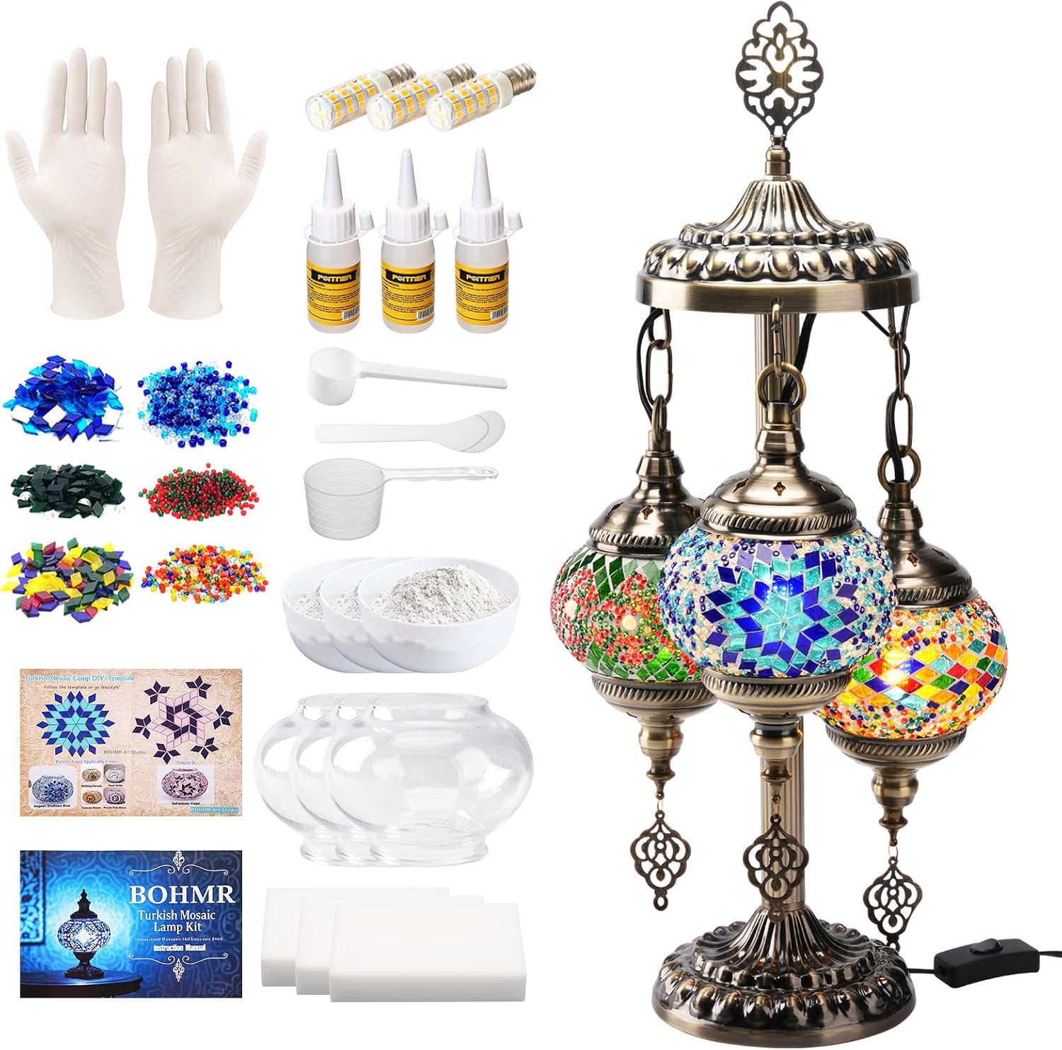 Art Craft Diy - Kit de lampe turque en mosaïque