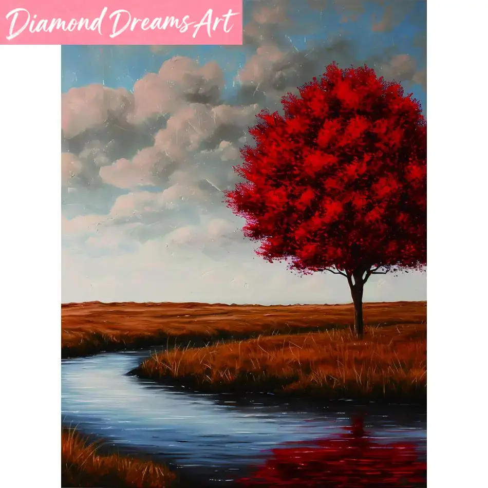 Art Craft Tree - Kits de peinture diamant sans cadre,