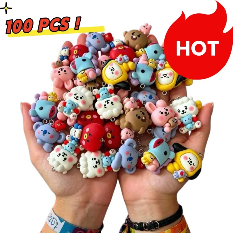 Art Craft Diy - Breloques en résine BT21, 7 pièces,
