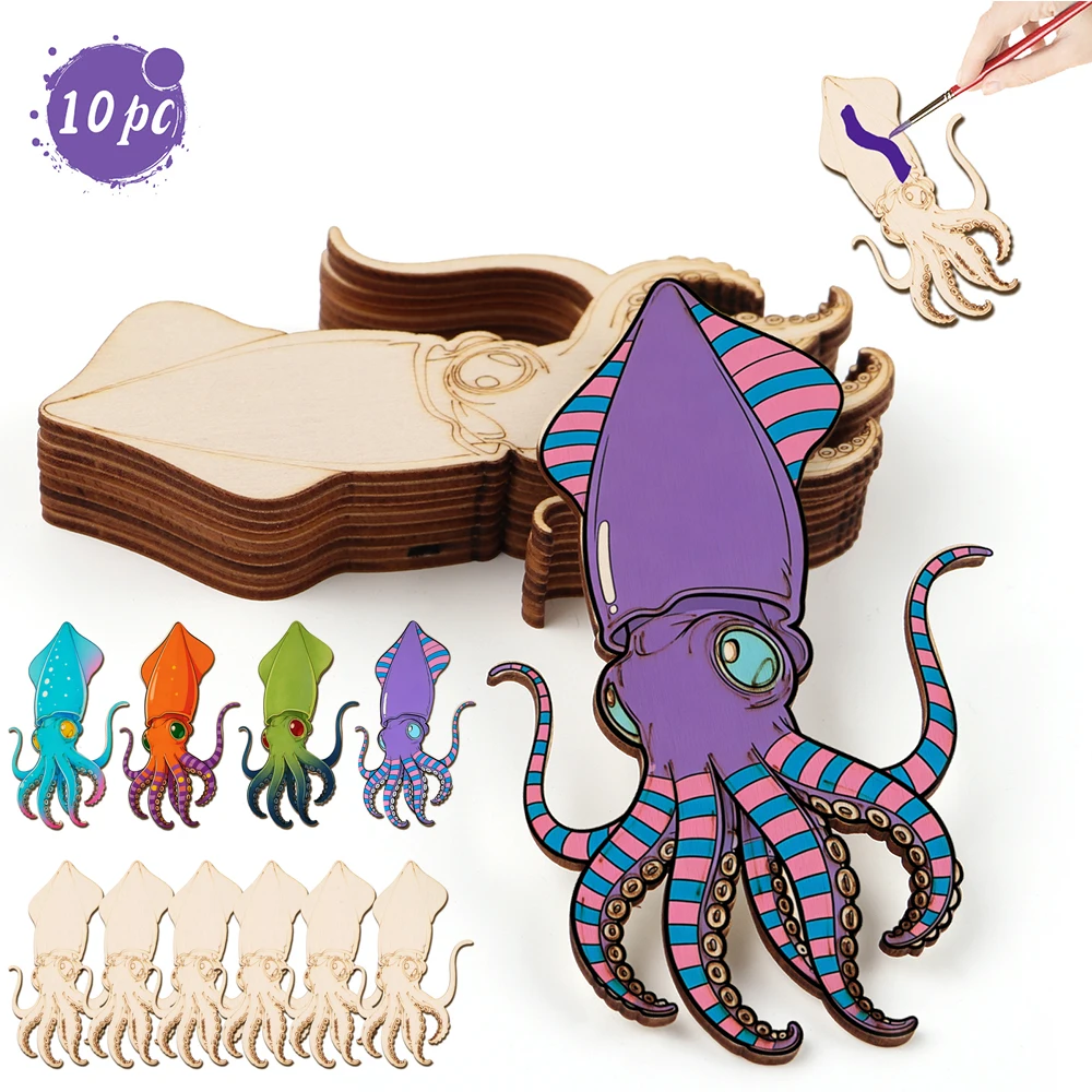 Art Craft Diy - Lot de 10 ornements en bois