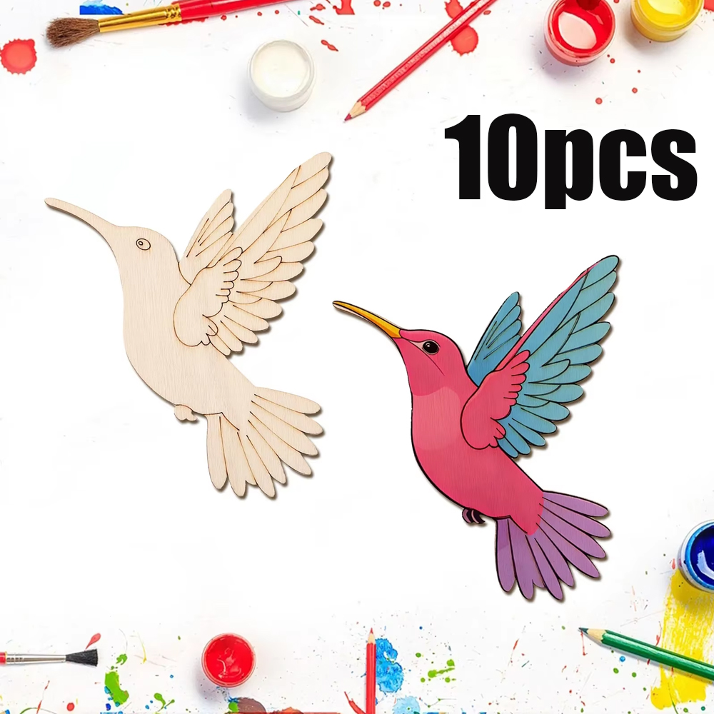 Art Craft Decoration - 10 pièces de découpes en bois