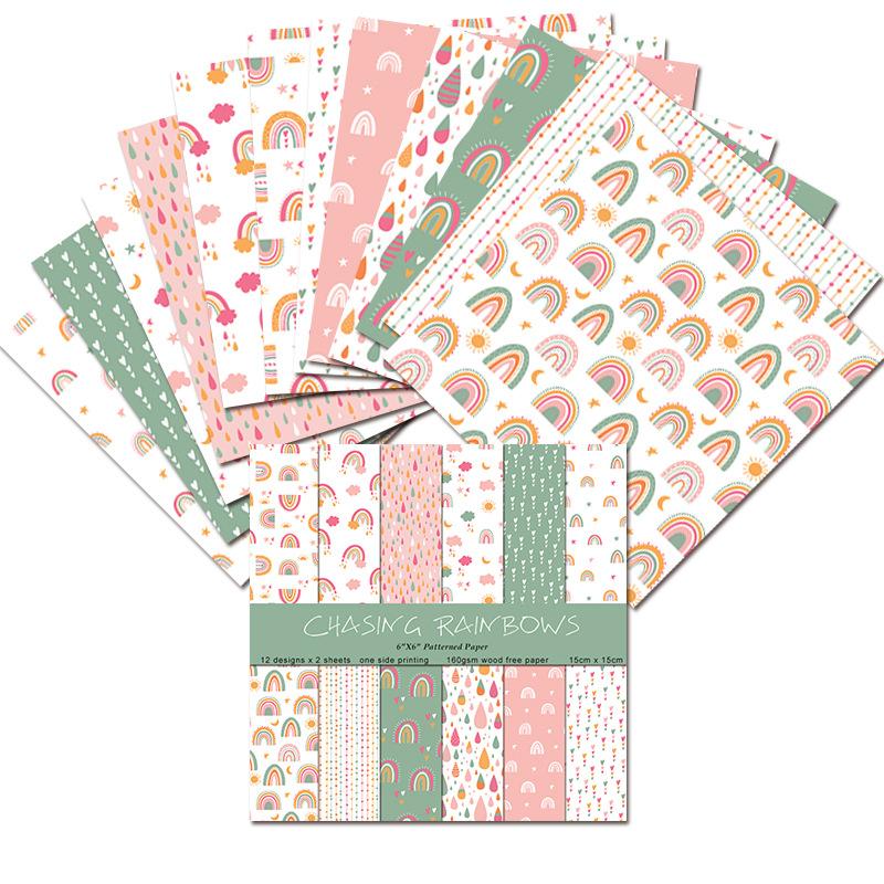 Art Craft Rainbow - 24 feuilles/lot de blocs de papier