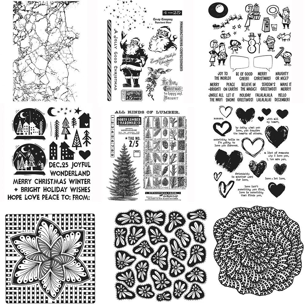 Art Craft Tree - Timbres transparents de fleurs d'arbre de