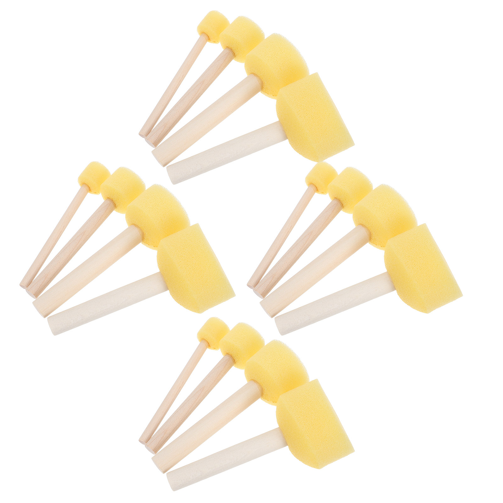 Art And Craft With Paint - Ensemble de 16 pinceaux éponges ronds