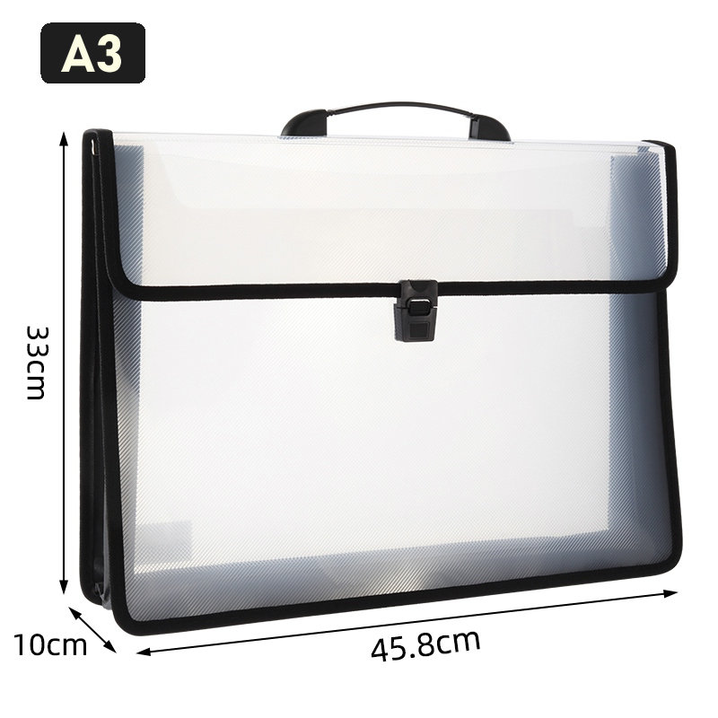 Art Portfolio Bag - Sac en plastique transparent portable, poudres