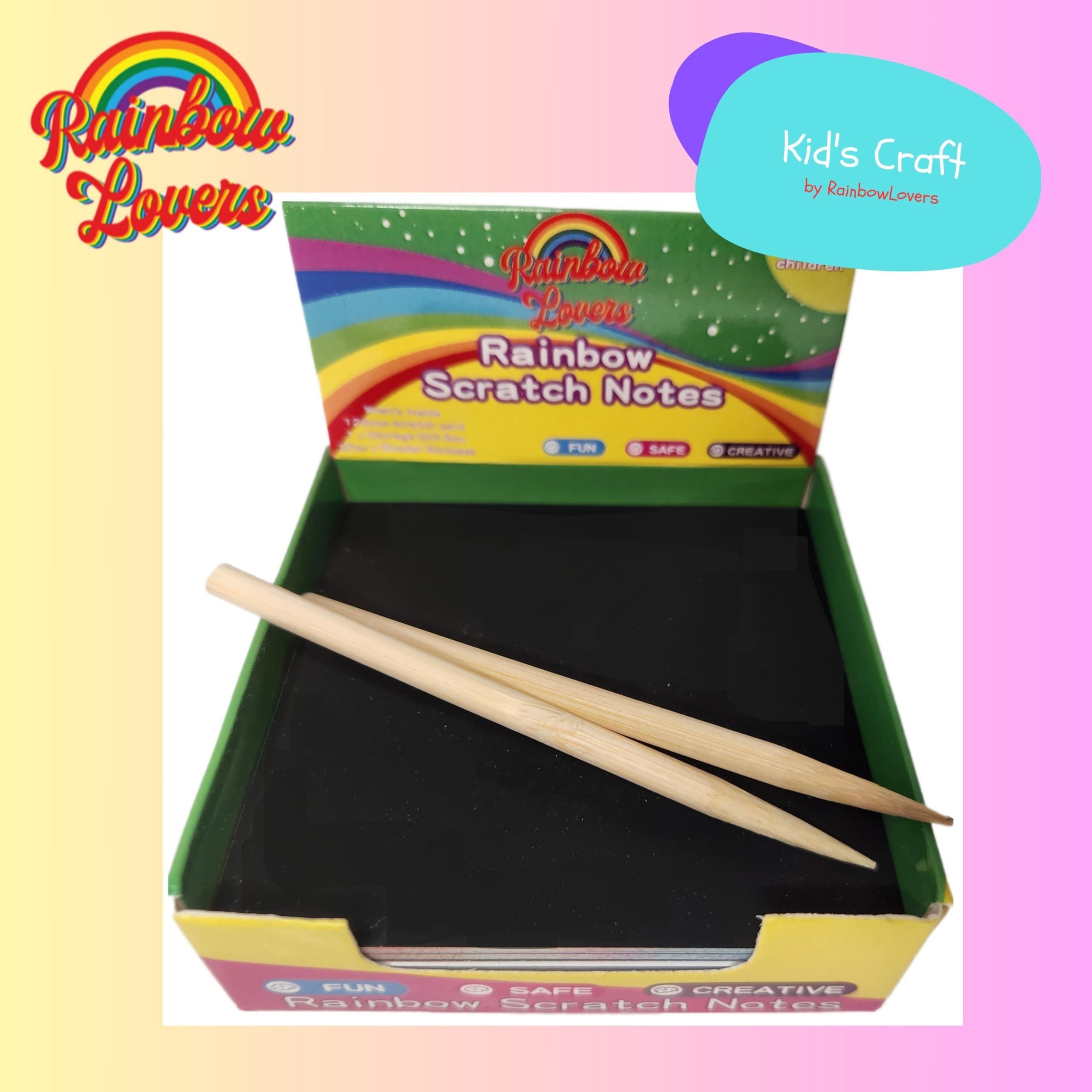 100 pièces de papier à gratter - Art Craft Rainbow avis et prix
