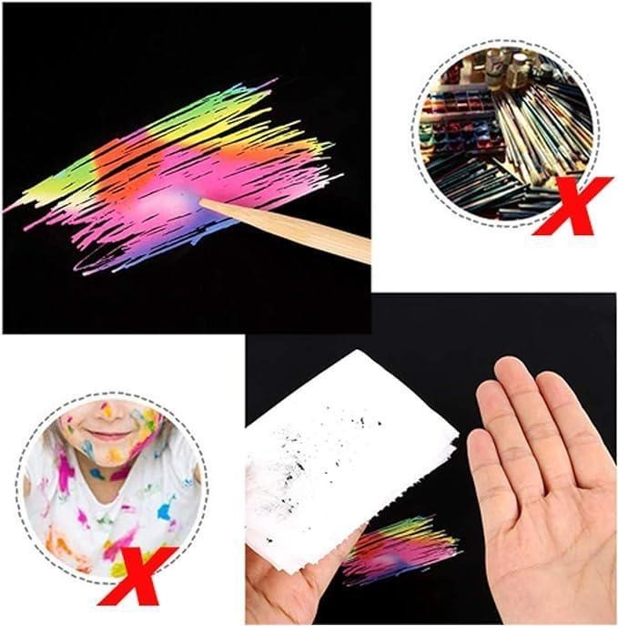 100 pièces de papier à gratter - Art Craft Rainbow avis et prix