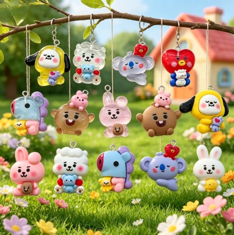 Breloques en résine BT21, 7 pi - Art Craft Diy avis et prix