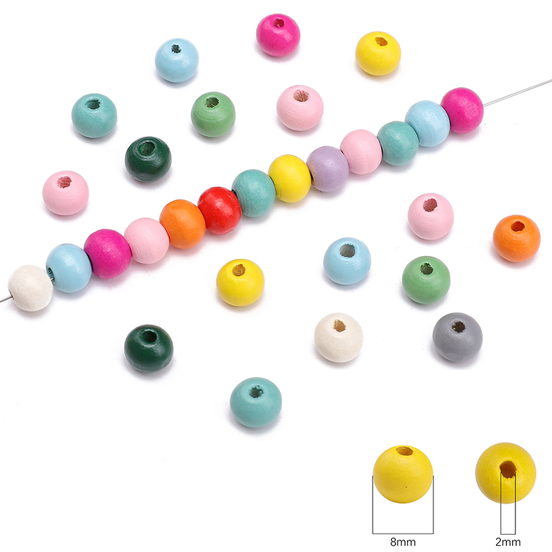 8mm 50 pièces/sac en bois coul - Art Craft Bag avis et prix