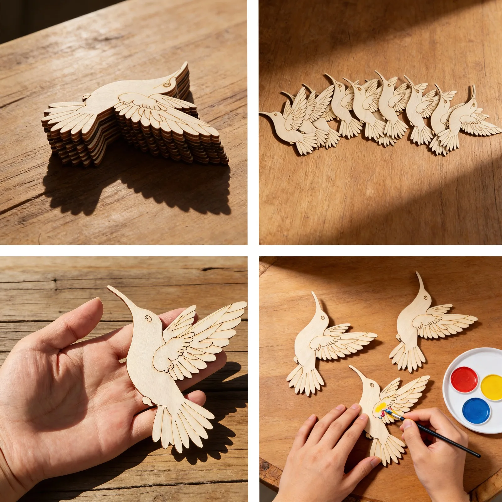 10 pièces de découpes en bois  - Art Craft Decoration avis et prix