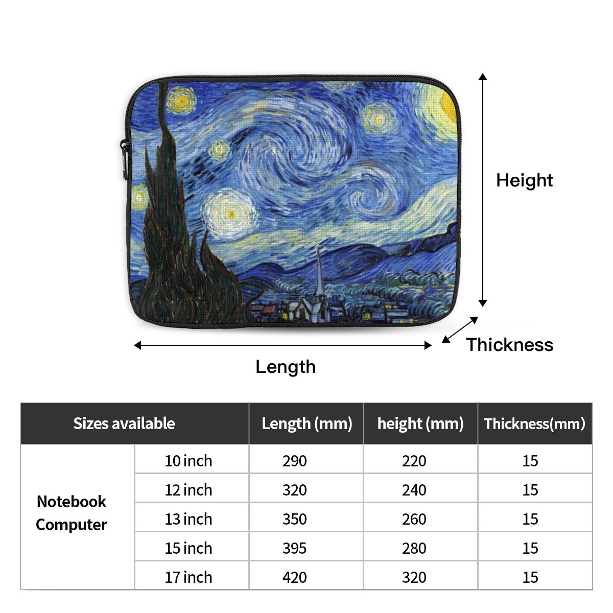Van Gogh ordinateur portable s - Art Portfolio Bag avis et prix