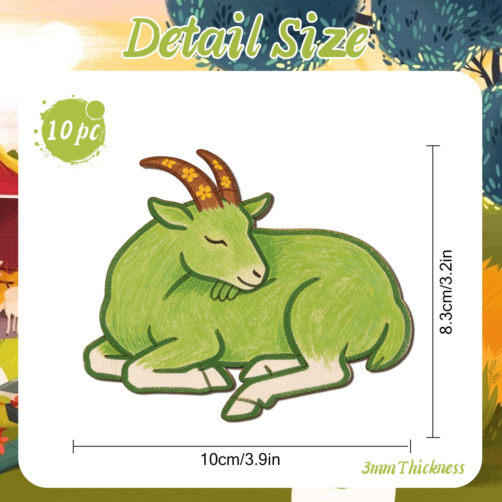 Lot de 10 ornements en bois no - Art Craft Diy avis et prix