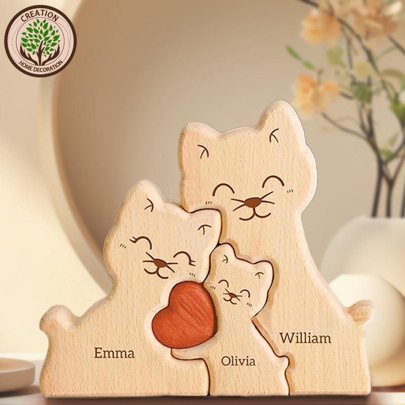 Puzzle d'art chat en bois, fam - Art Craft 2 Year Olds avis et prix